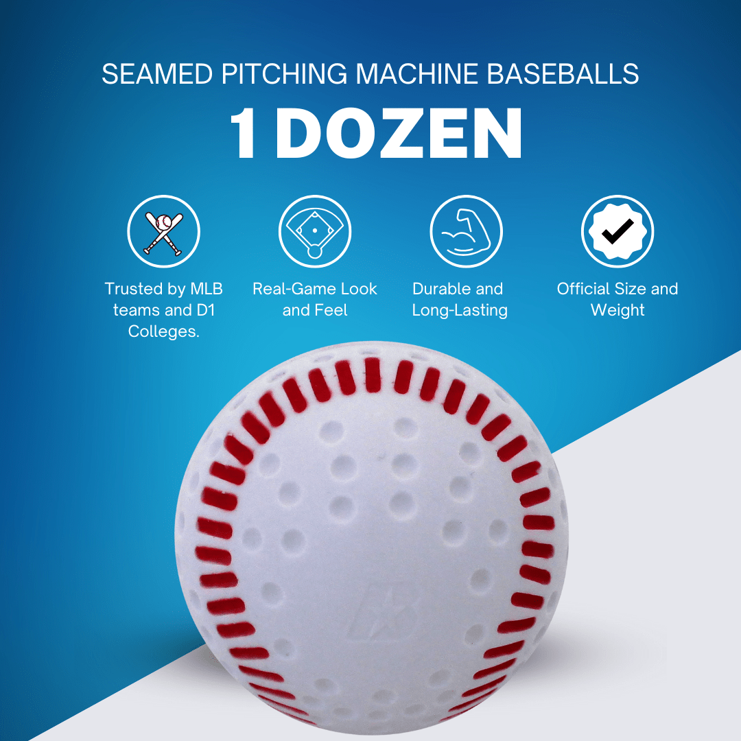 Baden Sports Baseball Seamed Pitching Machine Baseballs - 1 dozen