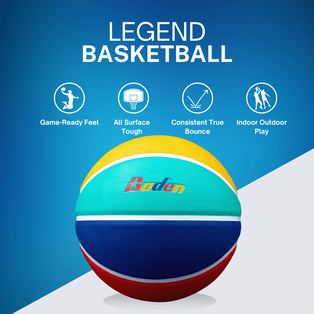 Baden Sports Basketball Legend Court Canvas Outdoor Game Rubber Basketball