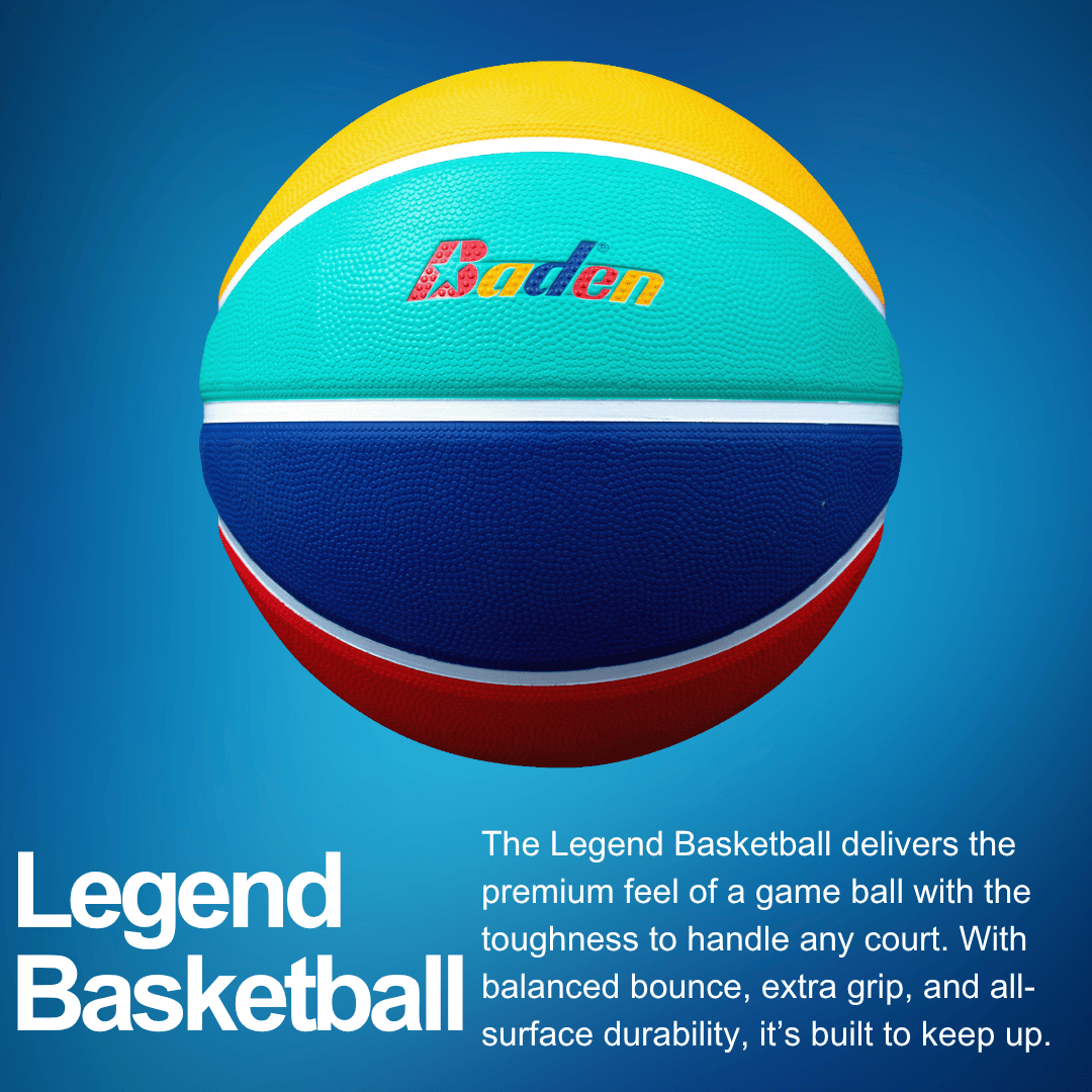 Baden Sports Basketball Legend Court Canvas Outdoor Game Rubber Basketball