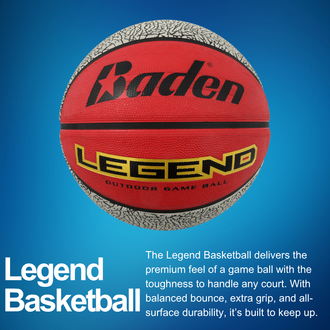 Baden Sports Basketball Legend Outdoor Game Rubber Basketball