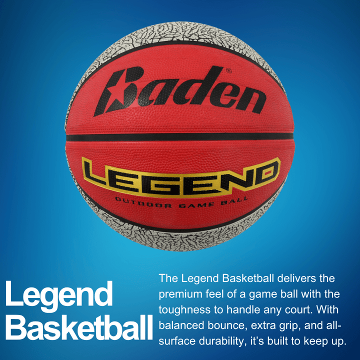Baden Sports Basketball Legend Outdoor Game Rubber Basketball
