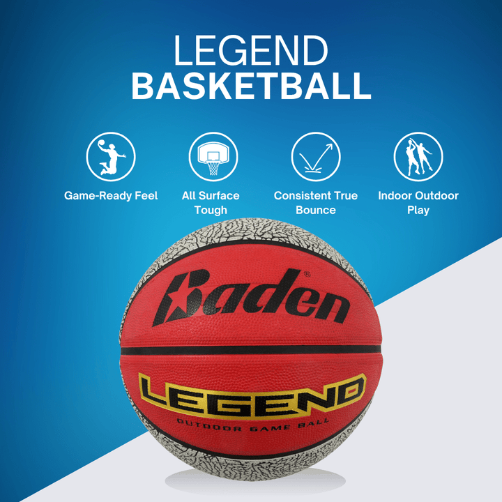 Baden Sports Basketball Legend Outdoor Game Rubber Basketball