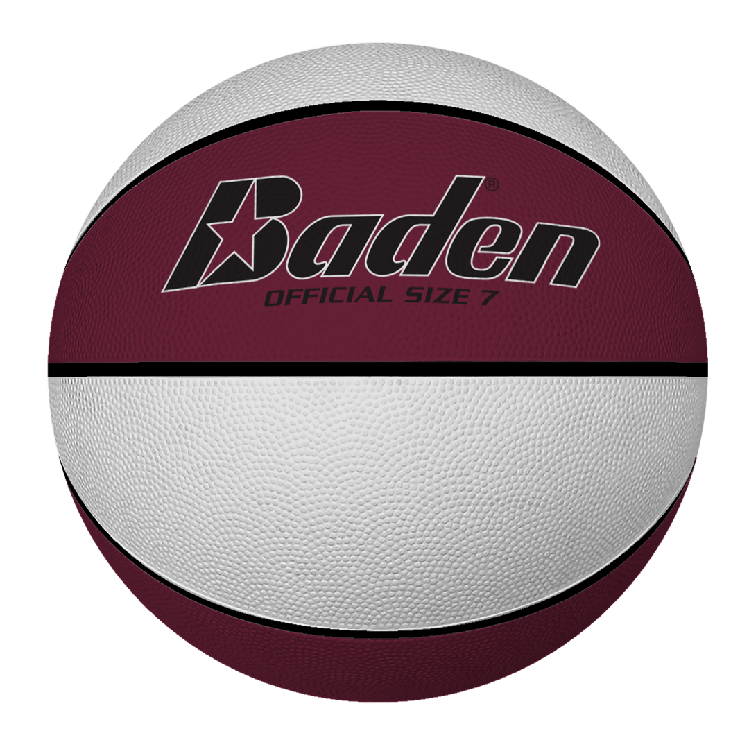 Baden Sports Basketball Official 29.5" / Maroon/White Rubber Basketball