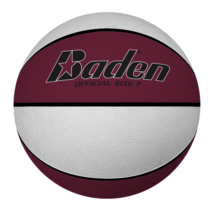 Baden Sports Basketball Official 29.5" / Maroon/White Rubber Basketball