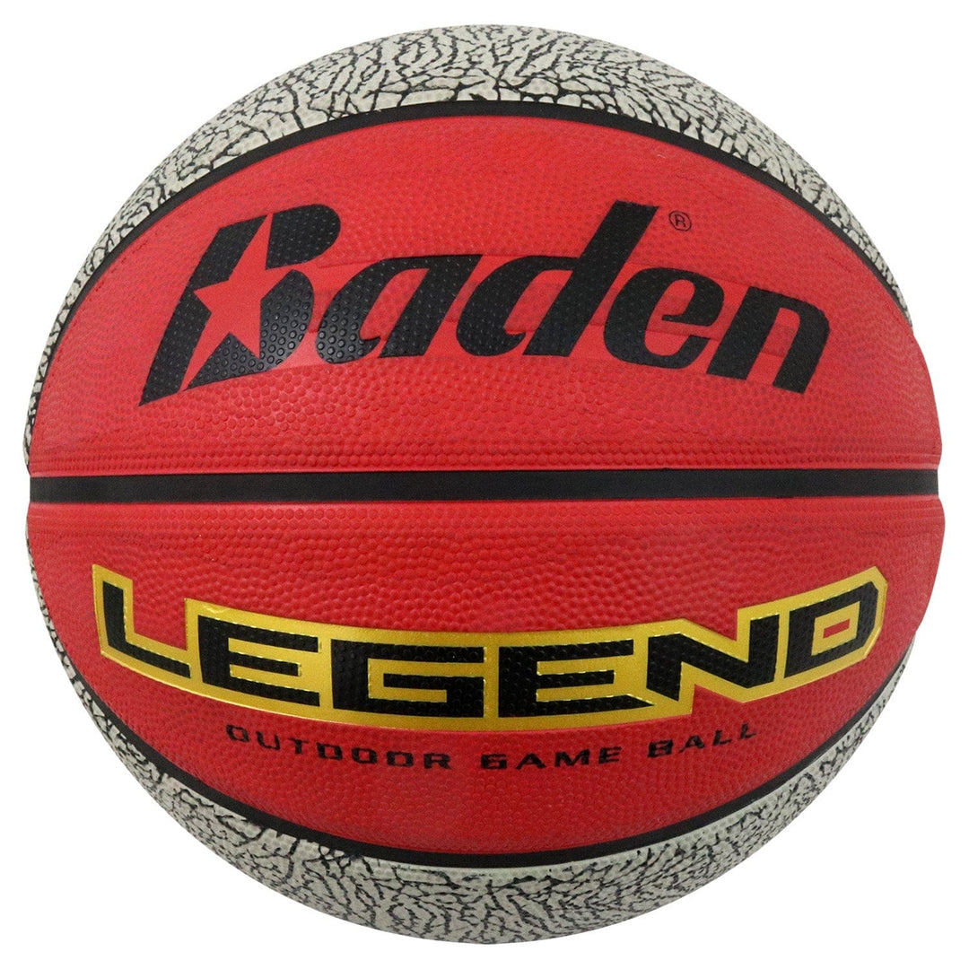 Baden Sports Basketball Official 29.5" / Red/Black/White Legend Outdoor Game Rubber Basketball