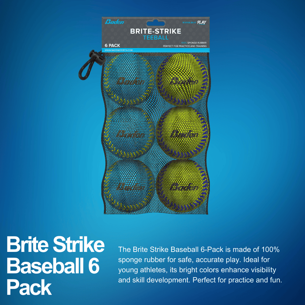Baden Sports Brite Strike Baseball 6 Pack