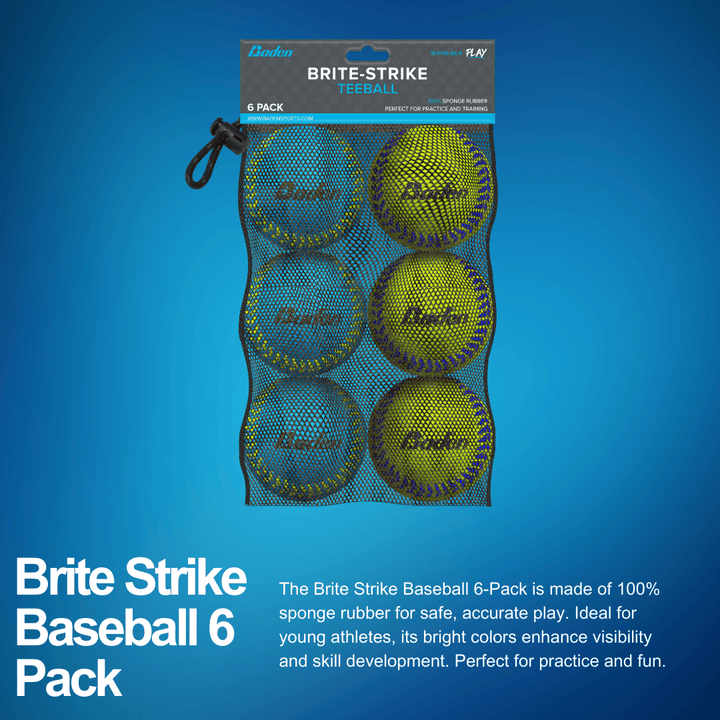Baden Sports Brite Strike Baseball 6 Pack