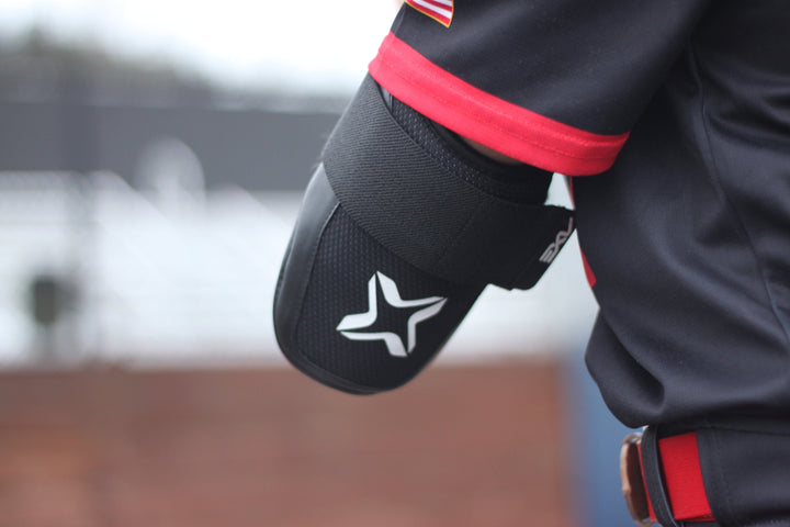 Baden Sports Gear Axe Armor Elbow Guards - Ice Cap White