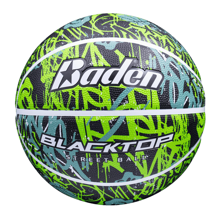 Baden Sports Green Smiley Graffiti / Official 29.5" Blacktop Rubber Basketball