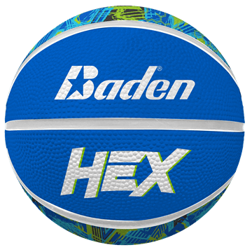 Baden Sports Micro Mini Rubber Basketball Hex BL/LIME/WHT