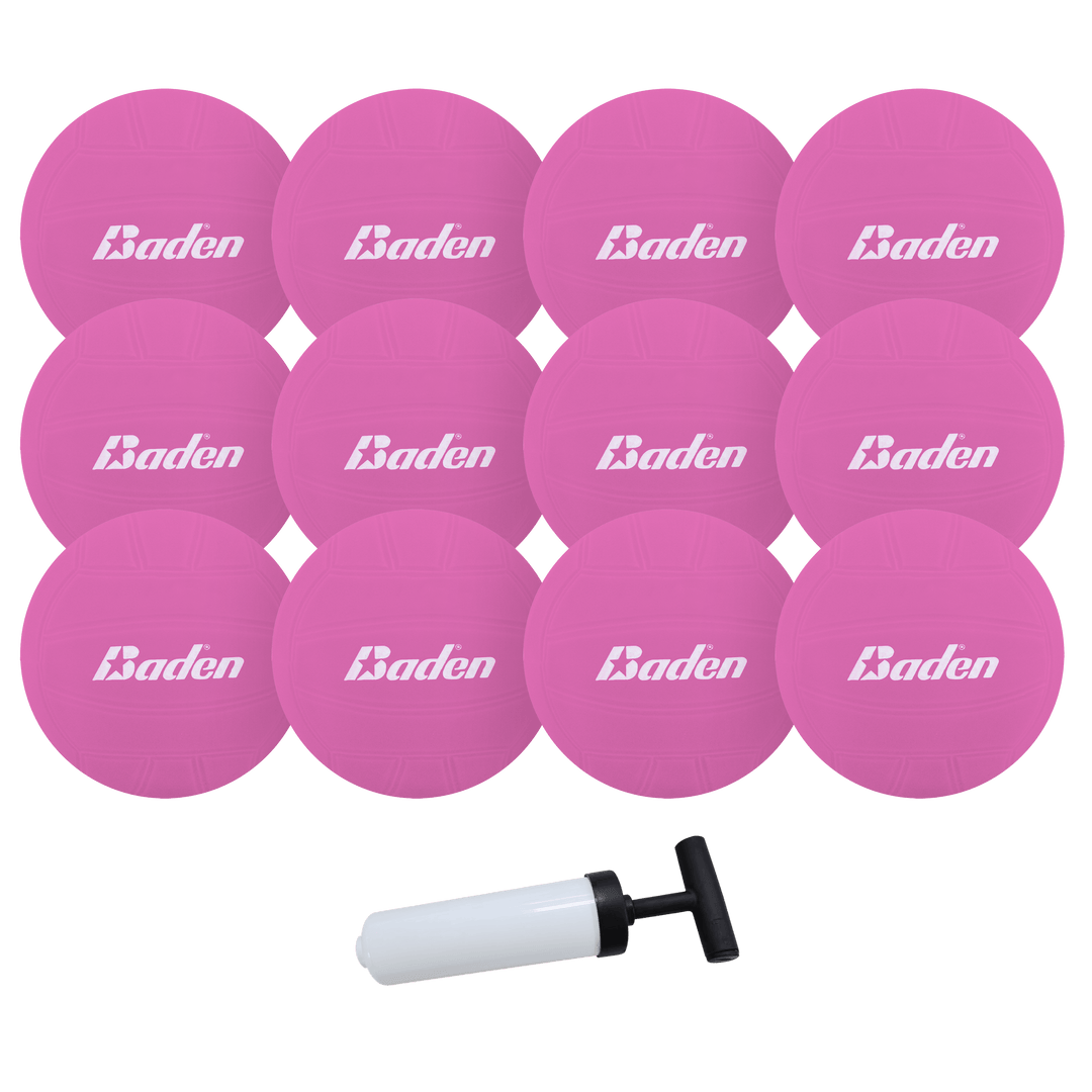 Baden Sports Pink 12 Pack of Vinyl Mini Volleyballs