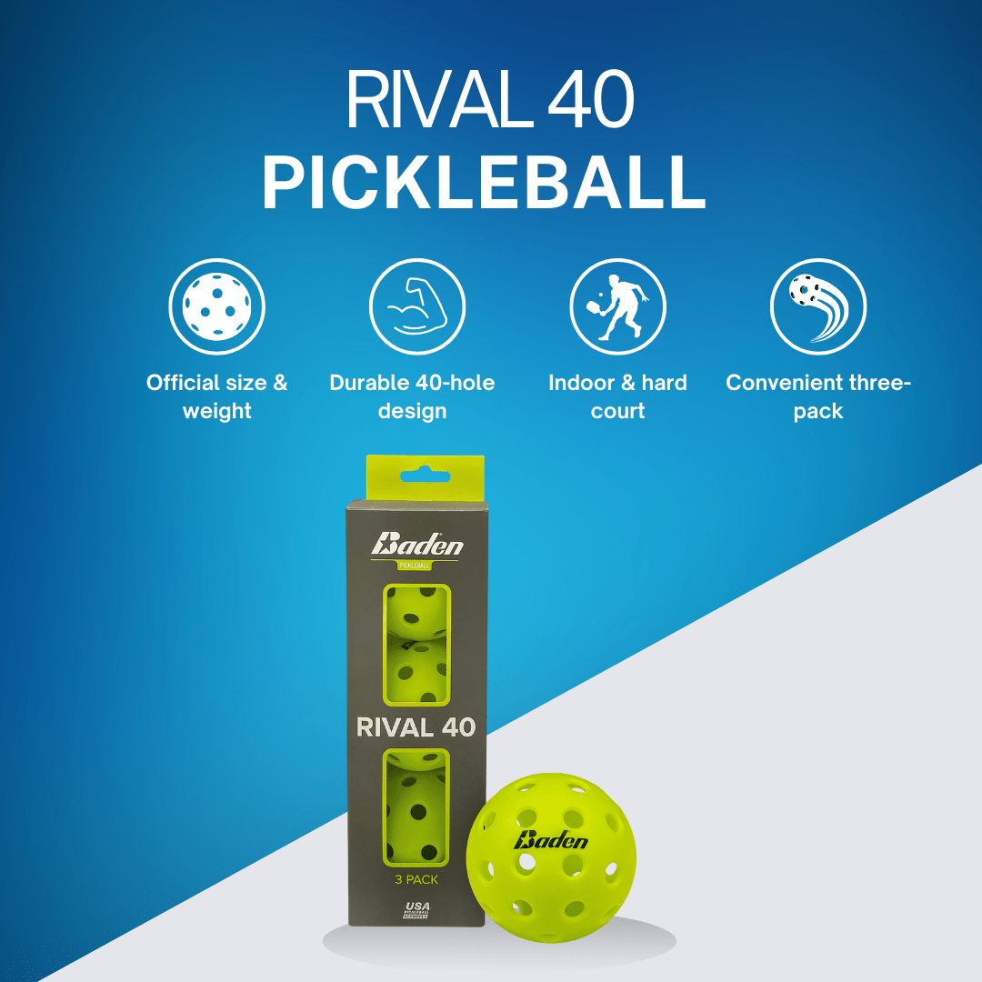 Baden Sports Rival 40 Pickleball 3-Pack