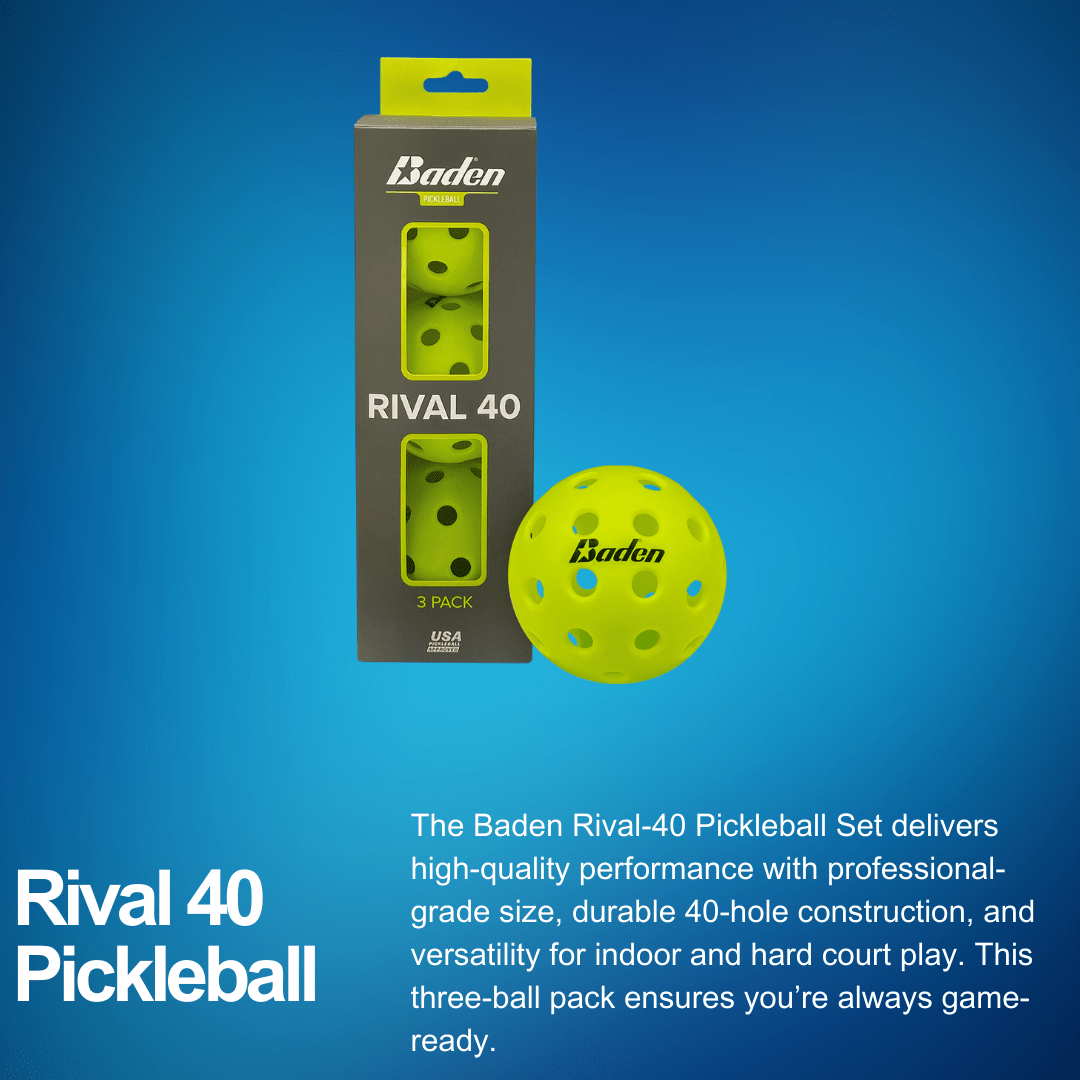 Baden Sports Rival 40 Pickleball 3-Pack