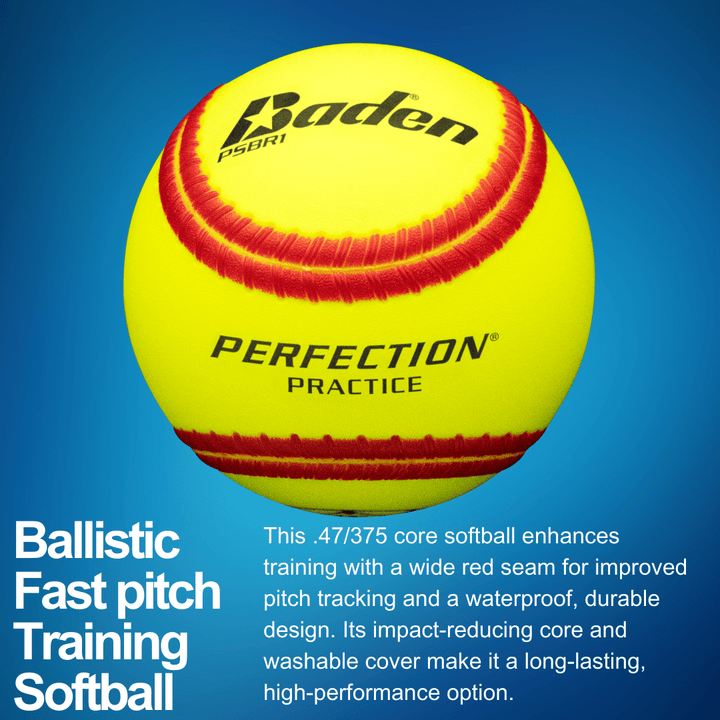 Baden Sports Softball Ballistic Fast pitch Batting Practice Training Softball  