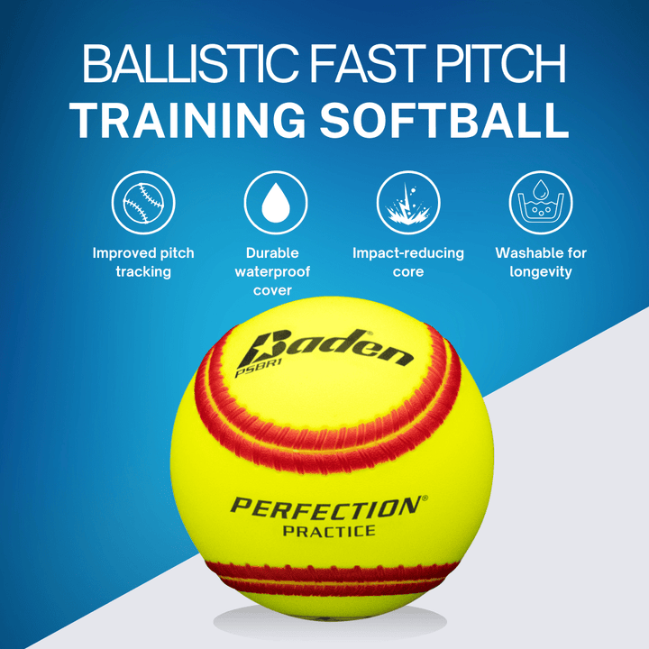 Baden Sports Softball Ballistic Fast pitch Batting Practice Training Softball  