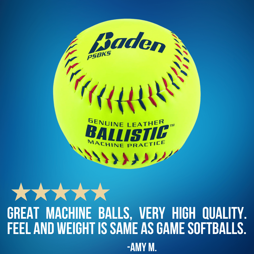 Baden Sports Softball Ballistic Pitching Machine Softballs - 1 dozen