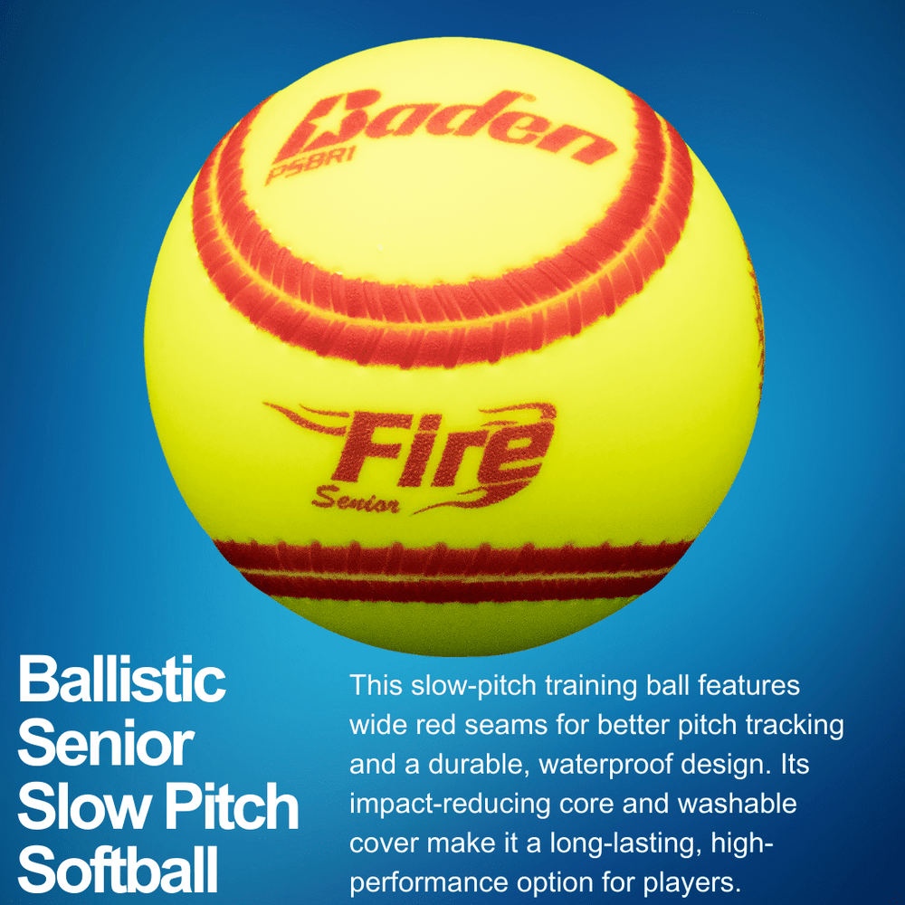 Baden Sports Softball Ballistic Senior Slow Pitch Batting Practice Training Softball