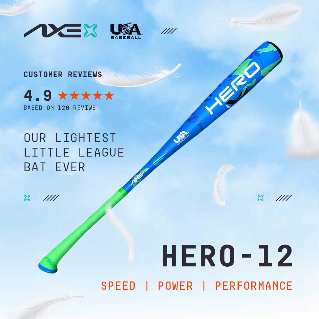 Baden Sports USABat Axe Hero -12 USA Baseball Bat