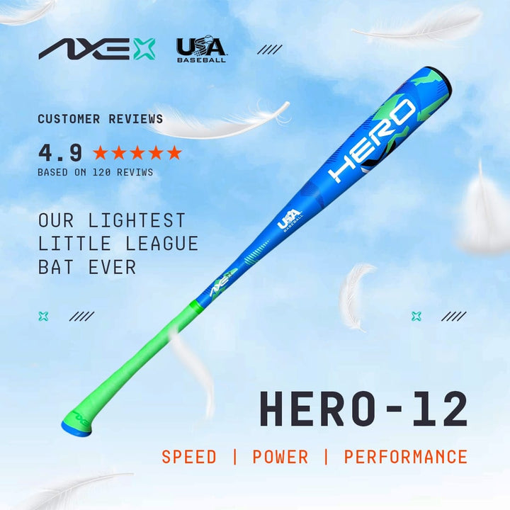 Baden Sports USABat Axe Hero -12 USA Baseball Bat