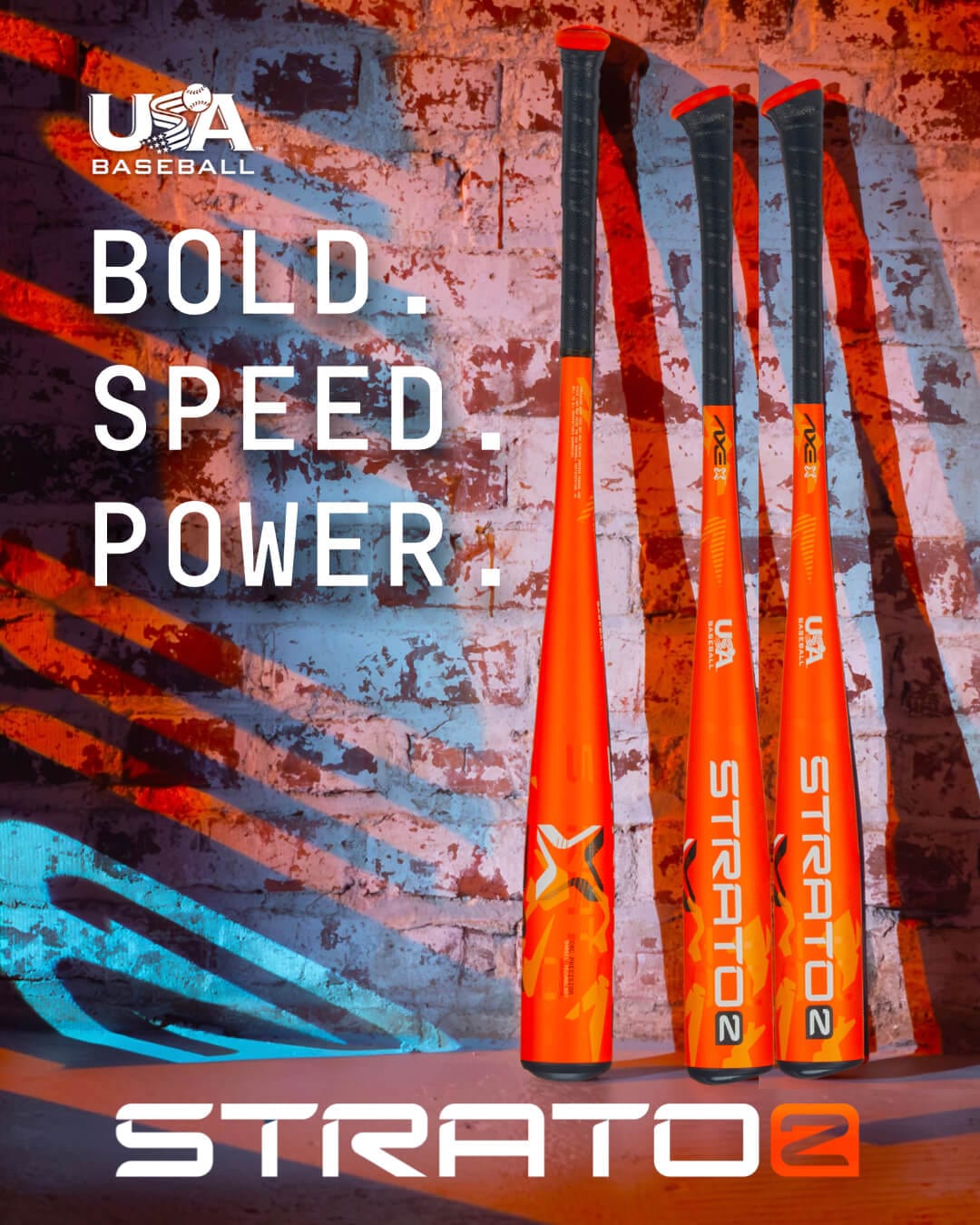 Baden Sports USABat Axe Strato 2 USA Baseball Bat -10