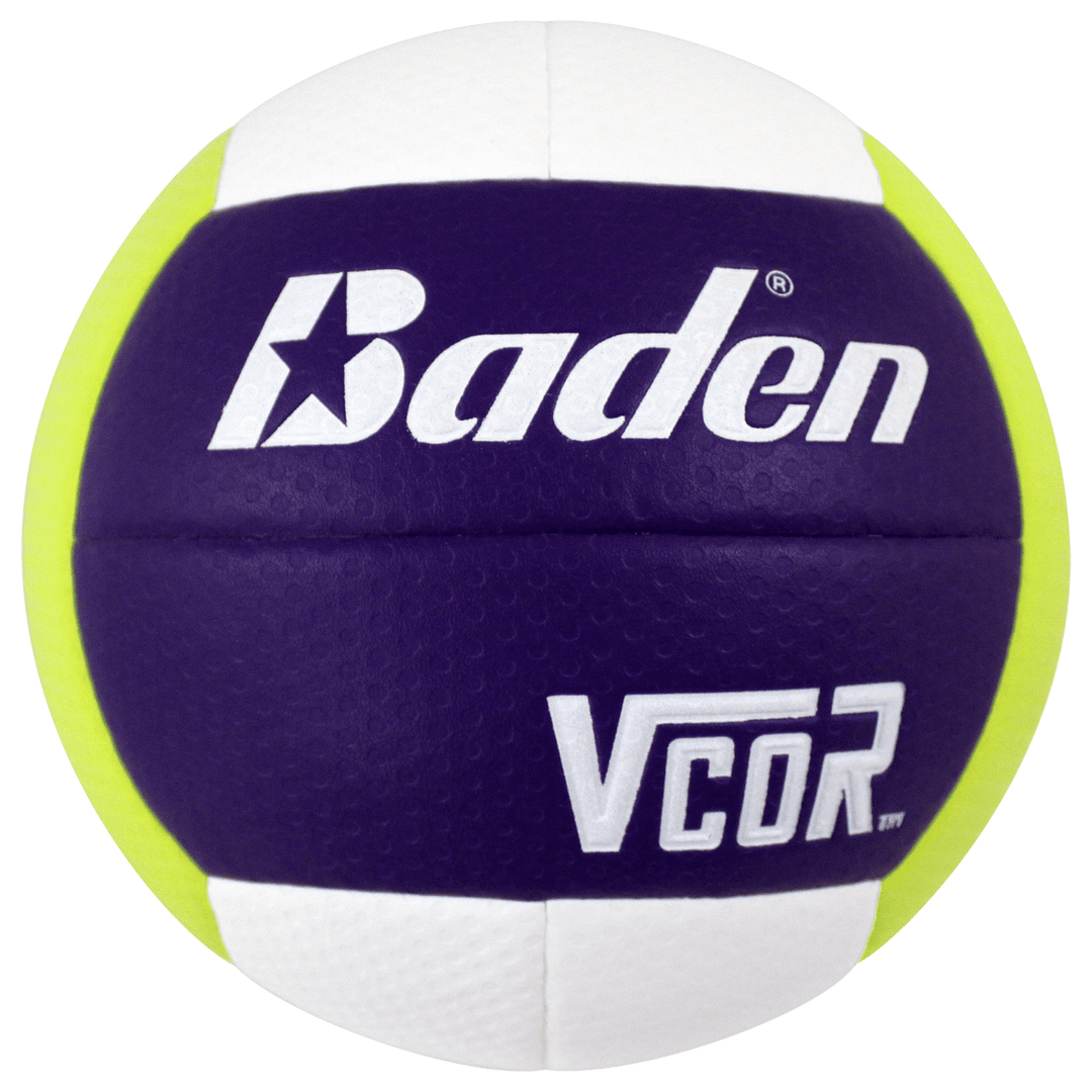 Baden Sports Volleyball Purple/Optic Yellow/White VCOR Microfiber Volleyball