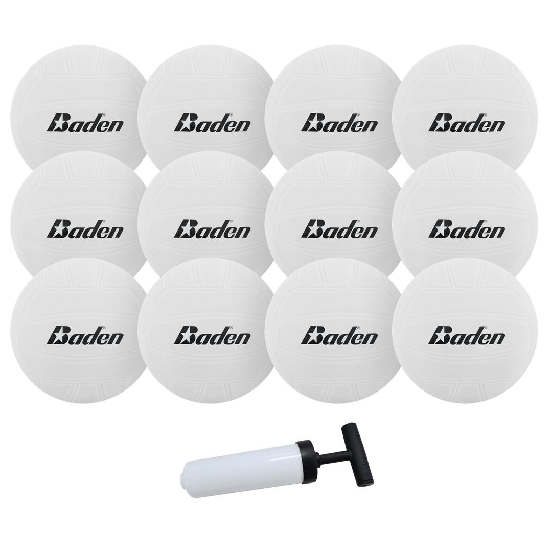 Baden Sports White 12 Pack of Vinyl Mini Volleyballs