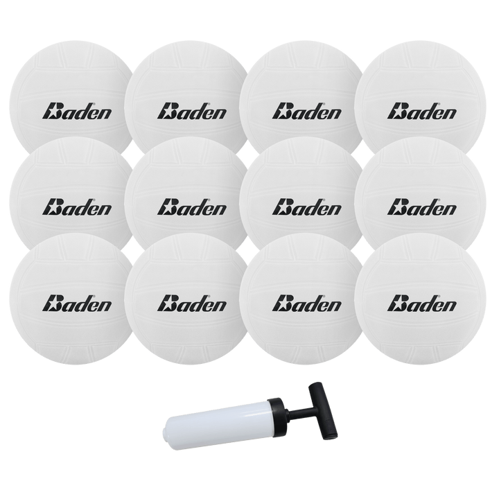 Baden Sports White 12 Pack of Vinyl Mini Volleyballs