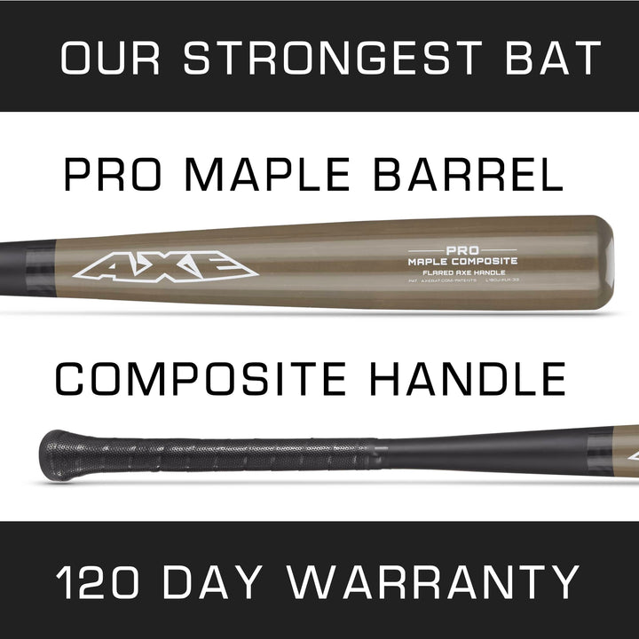 Baden Sports Wood 31" Axe Pro Maple Composite Wood Bat - Flared Handle