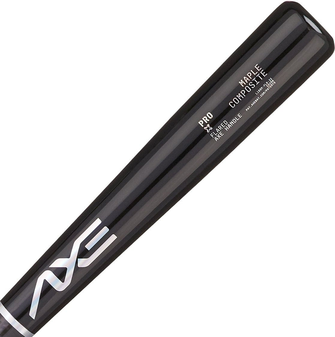 Baden Sports Wood Axe Pro Maple Composite Wood Baseball Bat | Obsidian Black | Flared Handle