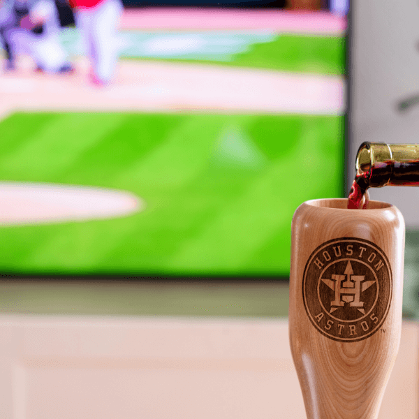 Dugout Mugs® MLB Teams - Wined Up Glass Houston Astros Wined Up® | Baseball Bat Wine Mug Collective