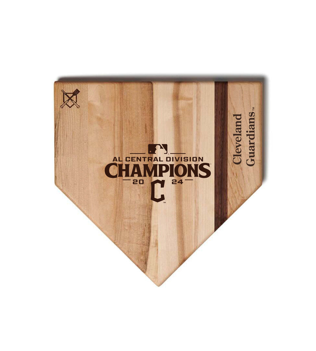 Baseball BBQ 12" AL Central Champs Home Plate Cleveland Guardians 2024 Postseason