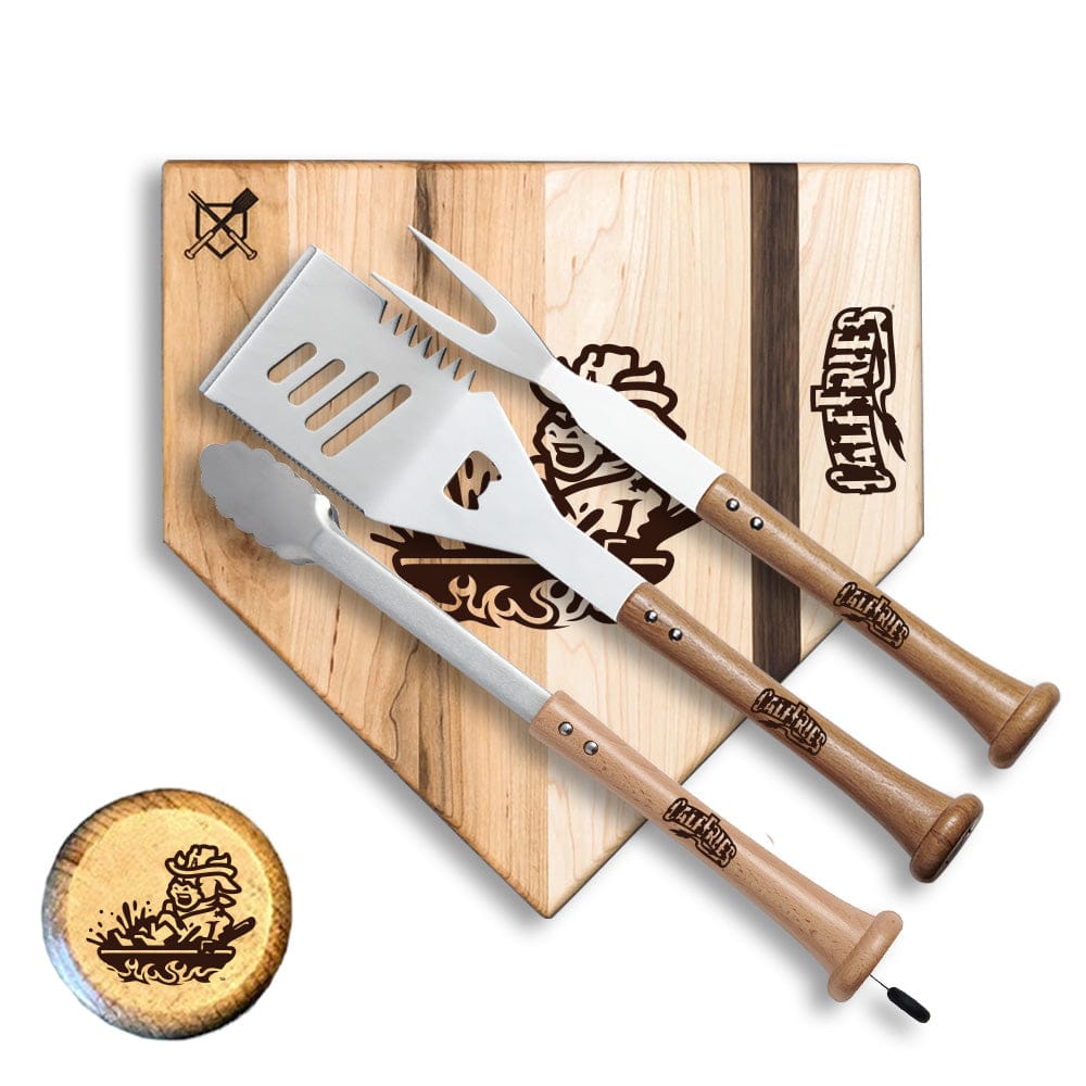 Baseball BBQ 12" Calf Fries Silver Slugger Sod Poodles Calf Fries "SILVER SLUGGER" Set