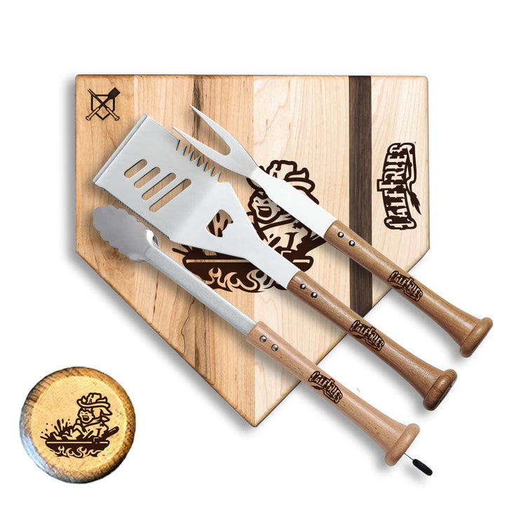 Baseball BBQ 12" Calf Fries Silver Slugger Sod Poodles Calf Fries "SILVER SLUGGER" Set