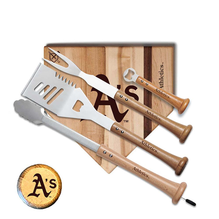 Baseball BBQ 12" Grand Slam Athletics "Grand Slam" Combo Set
