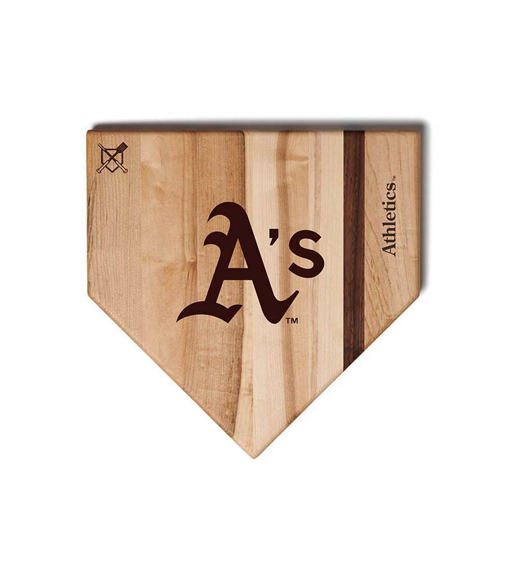 Baseball BBQ 12" Home Plate Athletics Home Plate Cutting Boards | Multiple Sizes | Multiple Designs