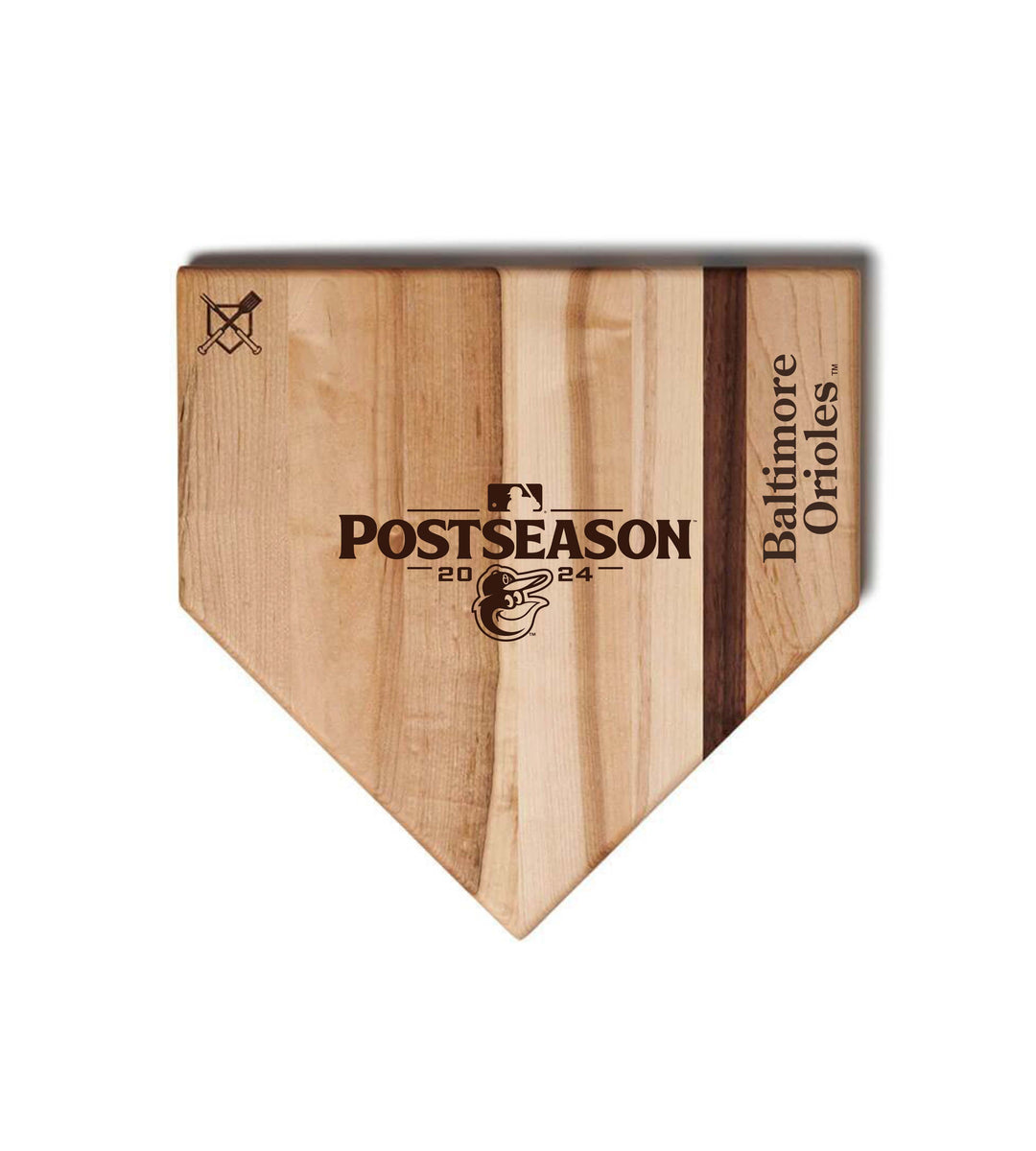 Baseball BBQ 12" Home Plate Baltimore Orioles 2024 Postseason