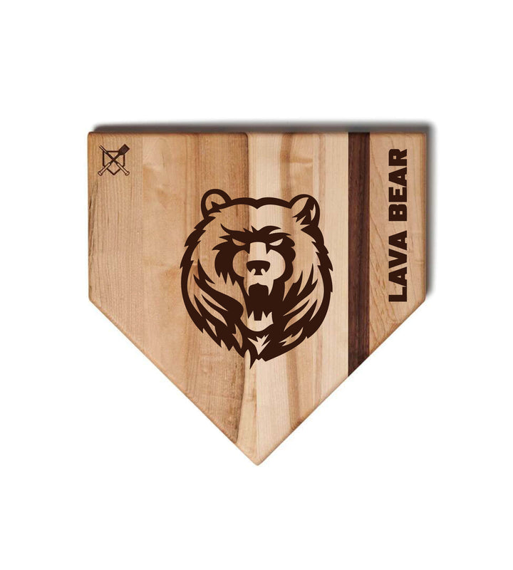 Baseball BBQ 12"Home Plate Bend High Home Plates - Lava Bear Logo