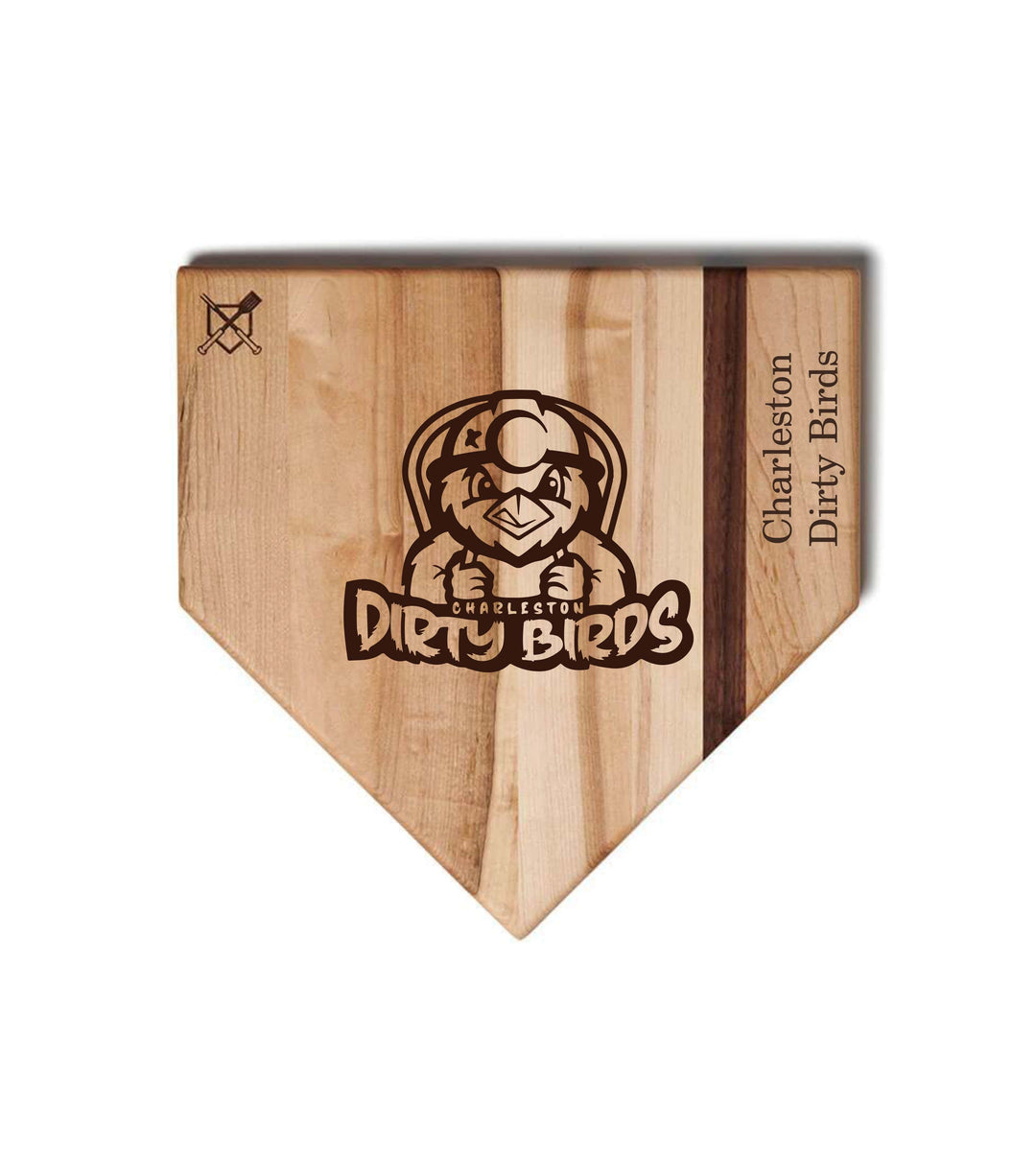 Baseball BBQ 12" Home Plate Charleston Dirty Birds Home Plates