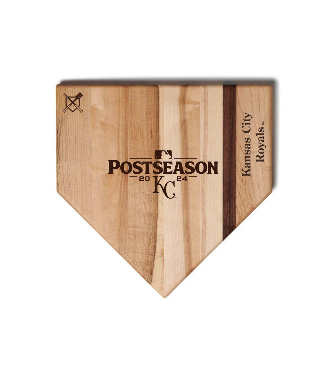 Baseball BBQ 12" Home Plate Kansas City Royals 2024 Postseason