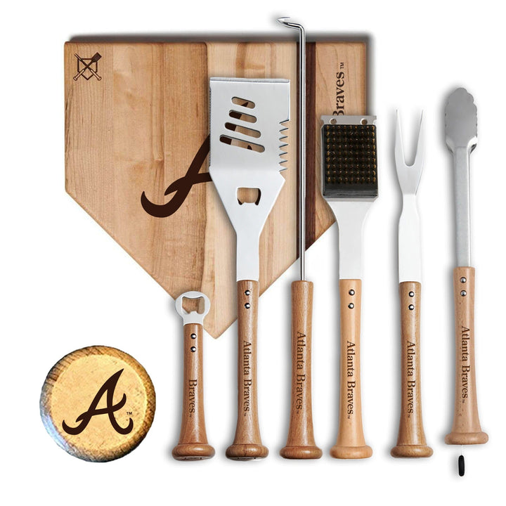 Baseball BBQ 12" MVP Atlanta Braves MVP Grill Set