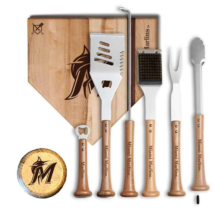 Baseball BBQ 12" MVP Miami Marlins MVP Grill Set