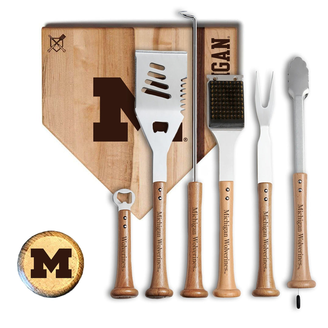 Baseball BBQ 12" MVP Set University of Michigan "MVP" Sets