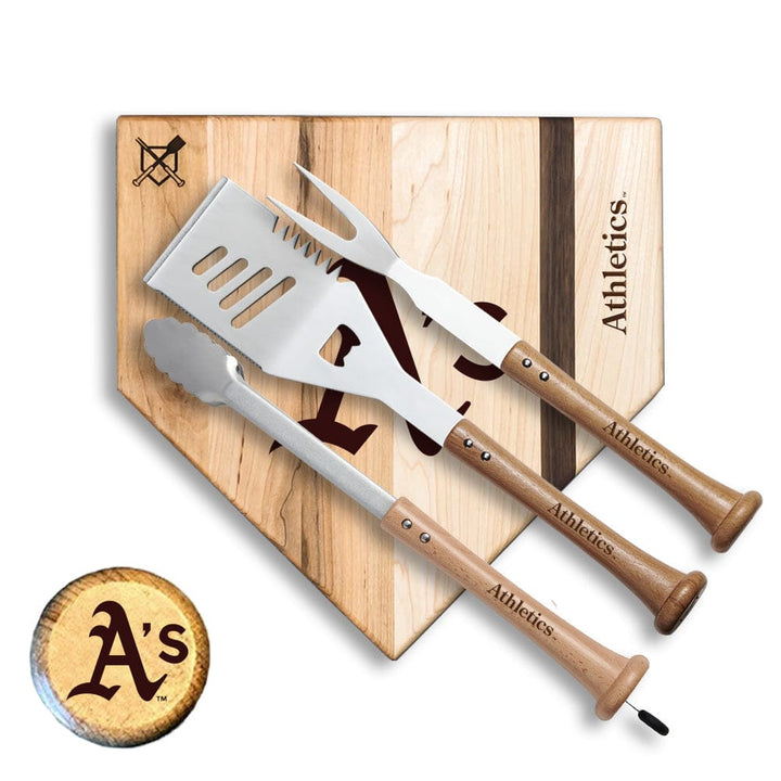 Baseball BBQ 12" Silver Slugger Athletics "Silver Slugger" Combo Set