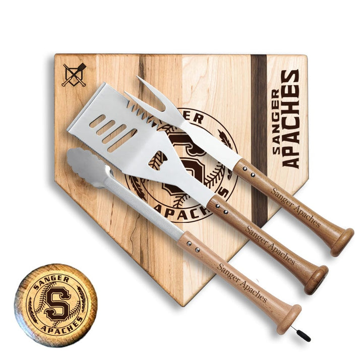 Baseball BBQ 12" Silver Slugger Sanger Apache "SILVER SLUGGER" Sets