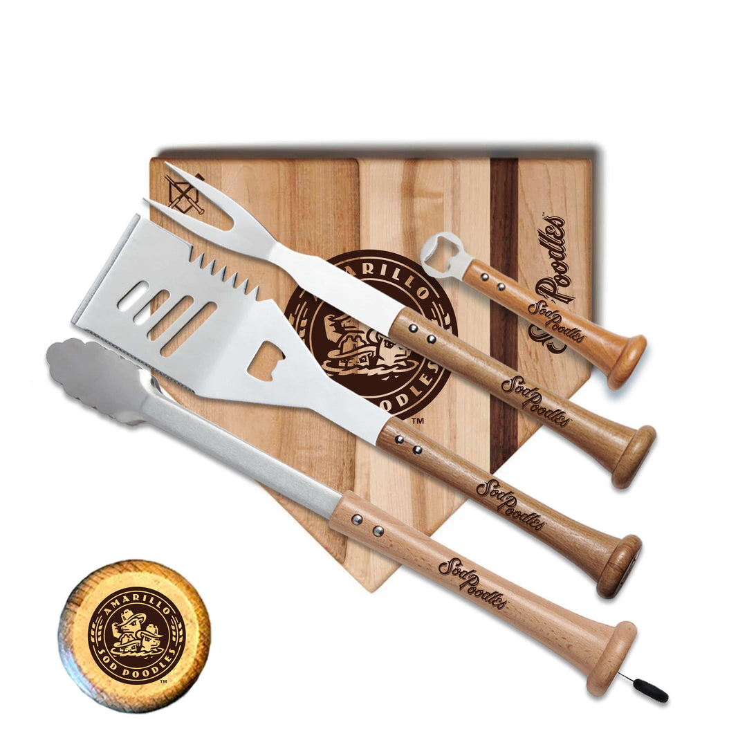 Baseball BBQ 12" Sod Poodle Grand Slam Amarillo Sod Poodles "GRAND SLAM" Set