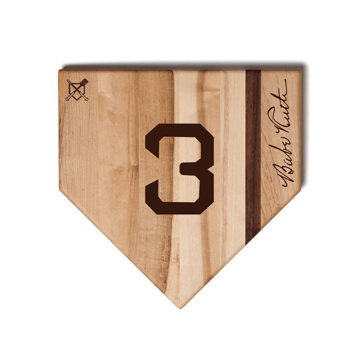 Baseball BBQ 12"x12" Baseball BBQ & the Bambino | Home Plate Cutting Board