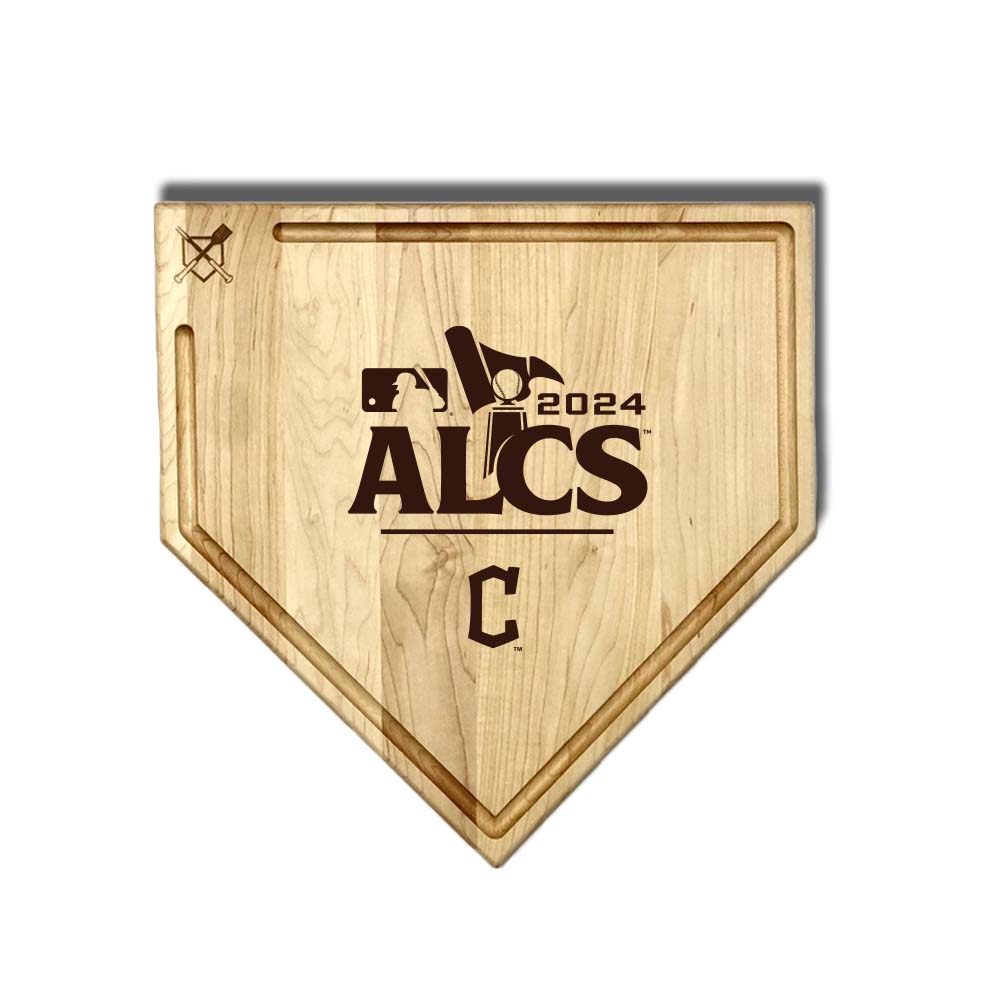 Baseball BBQ 17" ALCS Home Plate with trough Cleveland Guardians 2024 Postseason