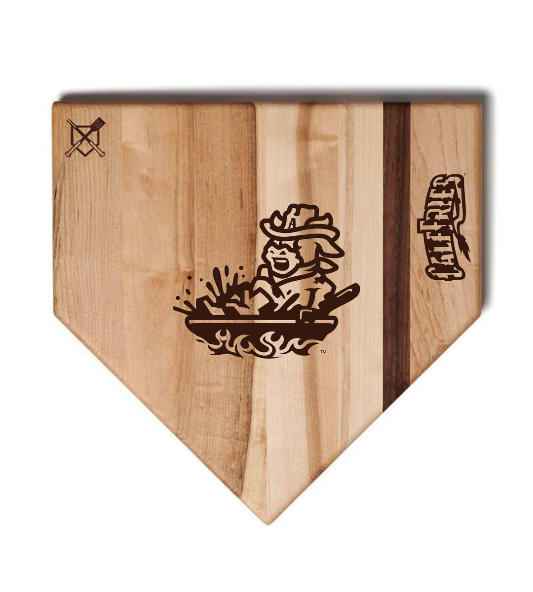 Baseball BBQ 17" Calf Fries Board Sod Poodles Calf Fries Home Plate Cutting Boards