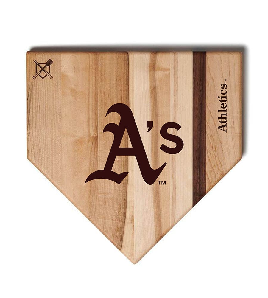 Baseball BBQ 17" Home Plate Athletics Home Plate Cutting Boards | Multiple Sizes | Multiple Designs