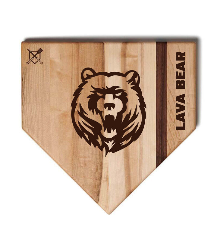 Baseball BBQ 17" Home Plate Bend High Home Plates - Lava Bear Logo